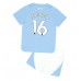 Günstige Manchester City Rodri Hernandez #16 Babykleidung Heim Fussballtrikot Kinder 2023-24 Kurzarm (+ kurze hosen)